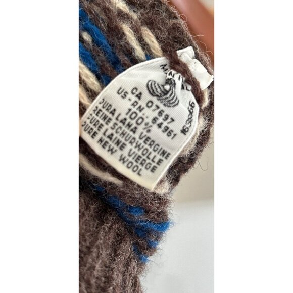 UNITED COLORS OF BENETTON Pullover Fair Isle Wool Sweater Crew Neck Multicolor - Picture 9 of 9